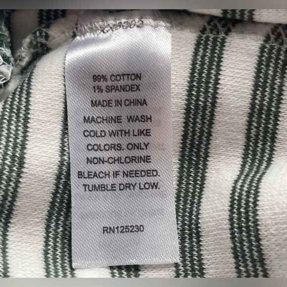 CALI BE Dark Green Off white
Horizontal Stripe Oversized
Crew neck Pullover S - Picture 8 of 10